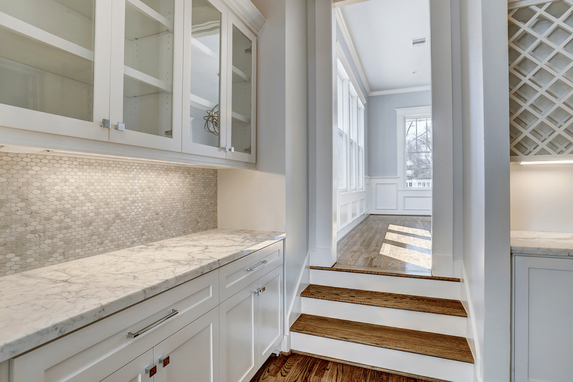 Kitchen Staircase and Wine Cabinet