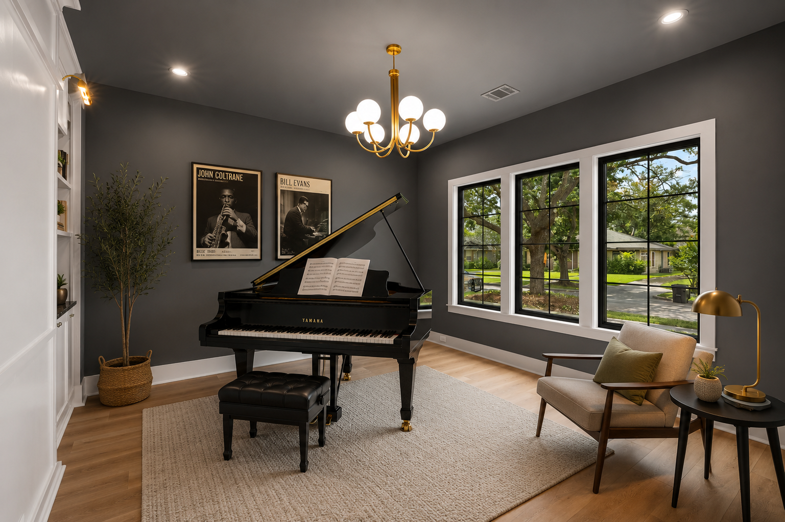 Music room in luxury family home Music room in luxury family home