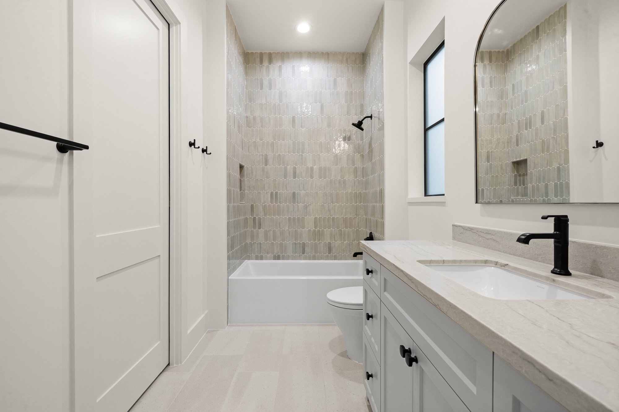 Custom bathroom featuring premium finishes