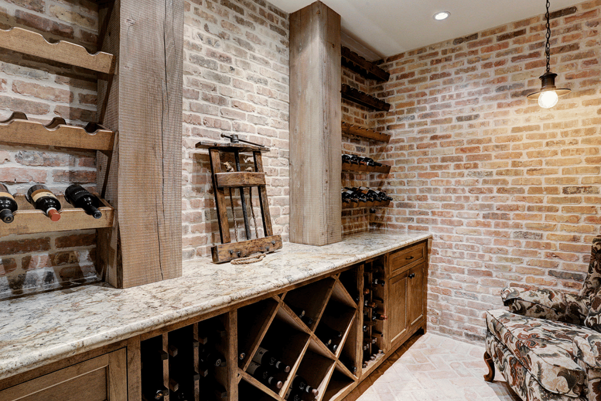 Wine Room Custom Home in Houston