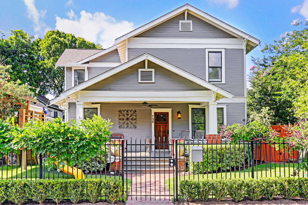 Custom Home in Houston Heights Street View
