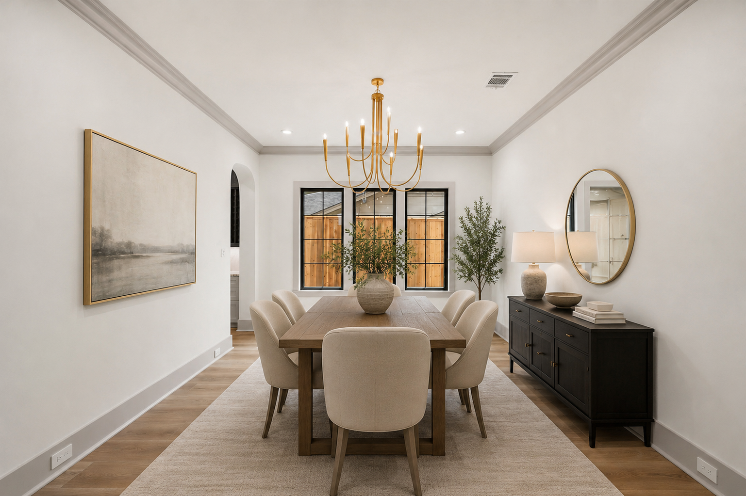 Formal dining room in custom home Formal dining room in custom home