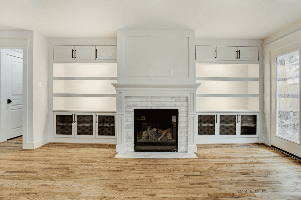 Houston Double Sided Fire Place Renovation Living Room-1
