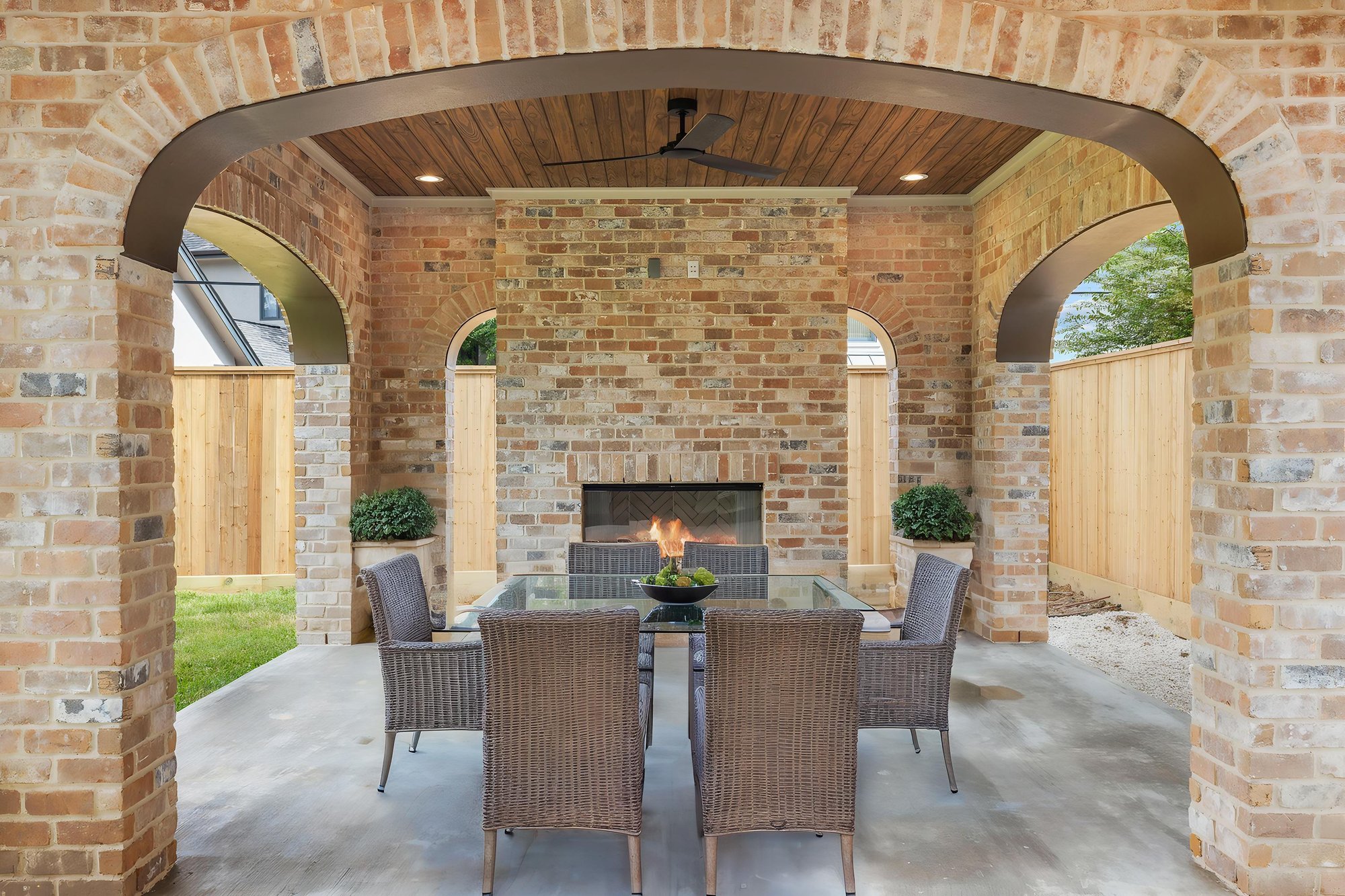 Covered outdoor living space Covered outdoor living space