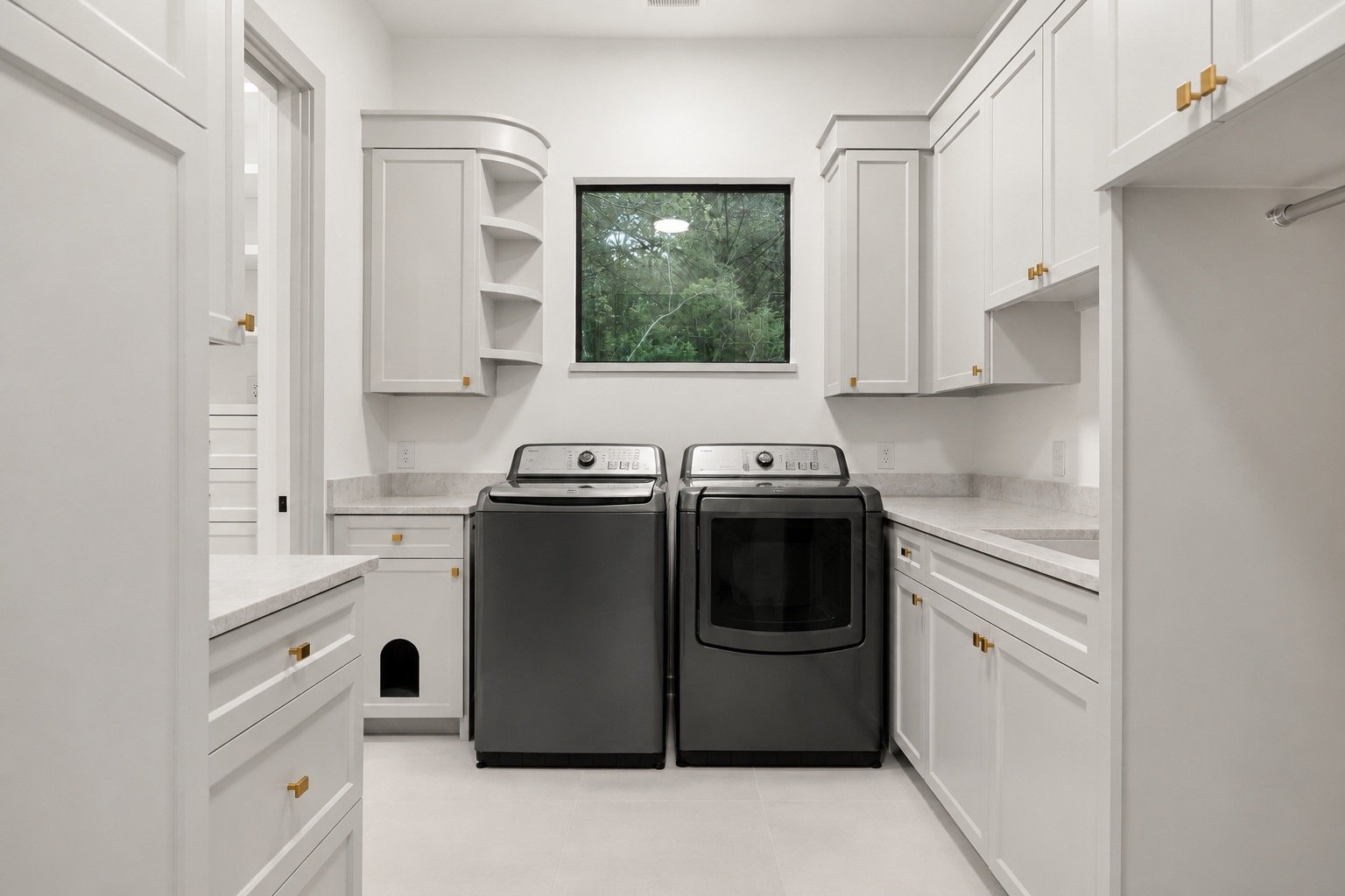 Laundry room with custom cabinetry