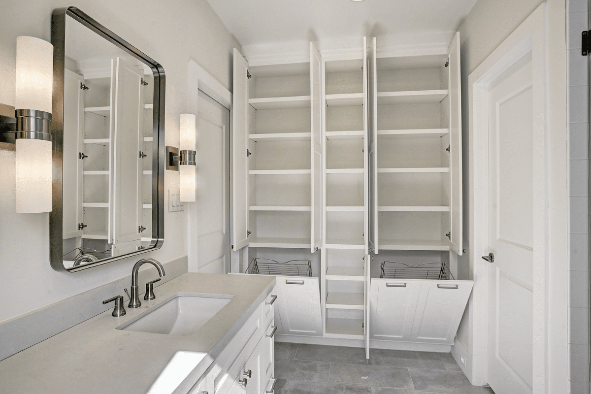 Custom Bathroom Remodel with Extra Storage Space in Houston