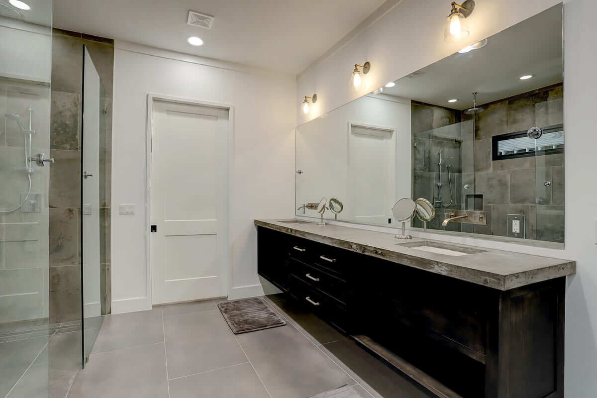 Ashland 1418 Houston Additon & Remodel Master Bathroom Floating Vanity