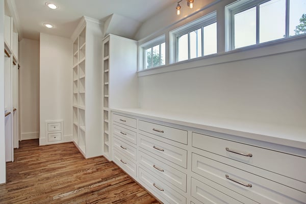 Built-in Custom Storage in the Master Bedroom Closet