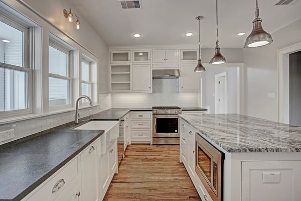 Custom Home Kitchen with Custom Inset Cabinetry in Houston
