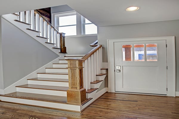 Historic Heights Neighborhood Remodel Entryway and Staircase