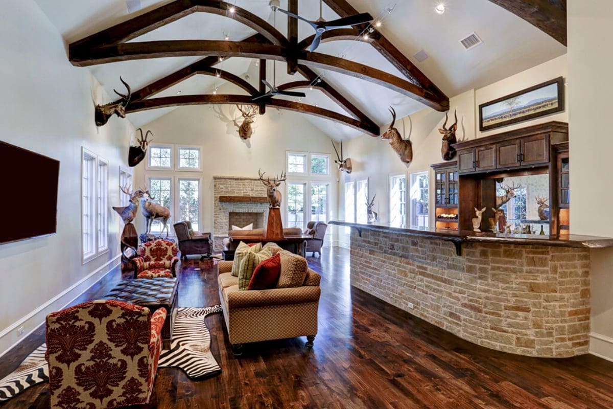Custom trophy room in the Sandalwood neighborhood in Houston, Texas