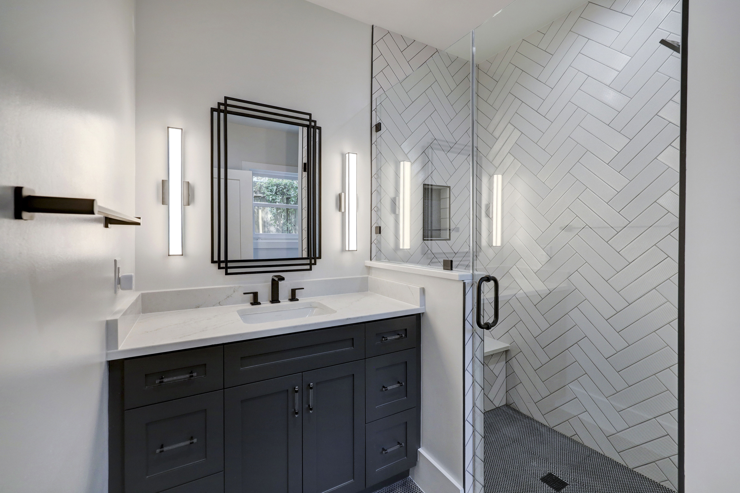 Modern Guest Bathroom Remodel Houston