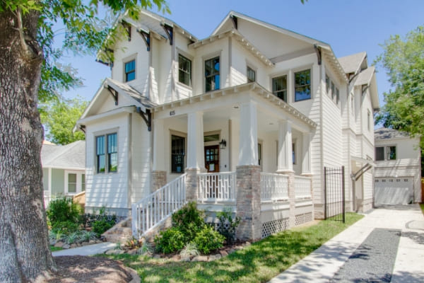 Custom home in Houston, exterior with craftsman style door.jpg