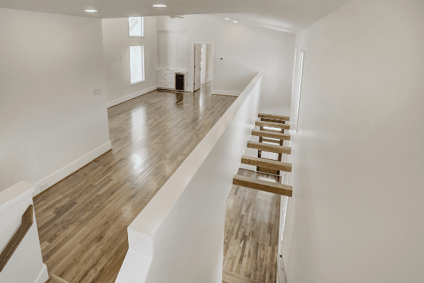 Exposed Beams in the Entry Way of a Luxury Home in Houston