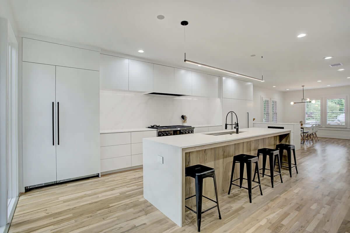 Oxford Street Home Remodel Open Layout White Kitchen