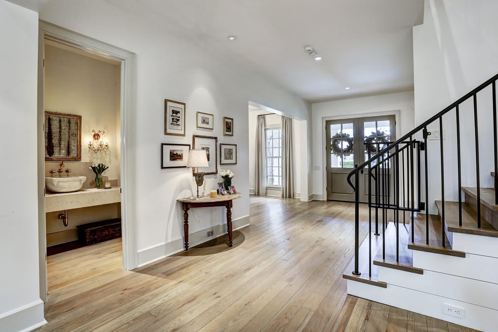 Alternate angle of Willers Way custom luxury home front entryway